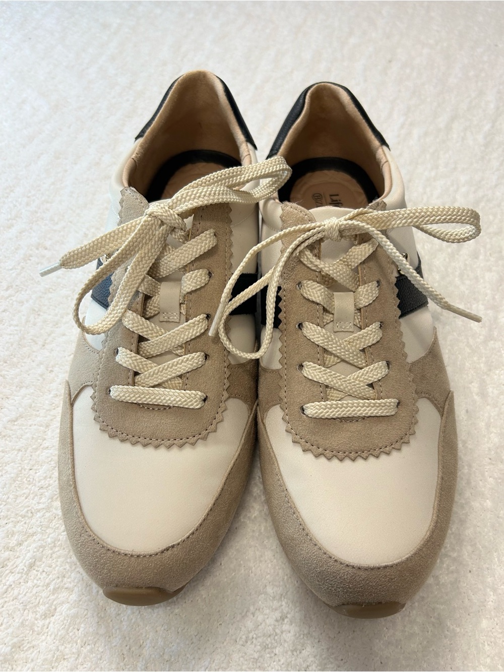 LifeStride Fearless BZees FreeFoam Sneakers Beige Black 9W New Unworn - Picture 4 of 9